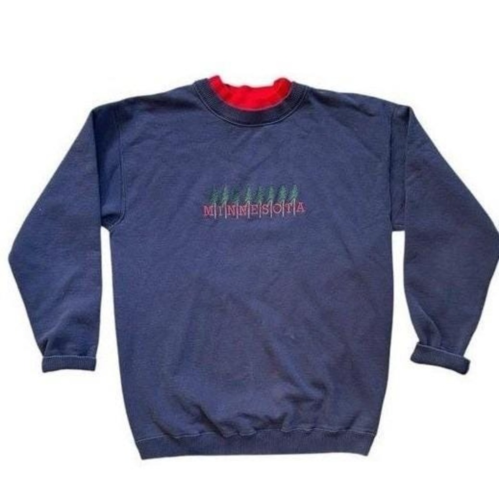 Vintage 90s Up North Trading Co Minnesota Double Collar Sweatshirt L Gorpcore